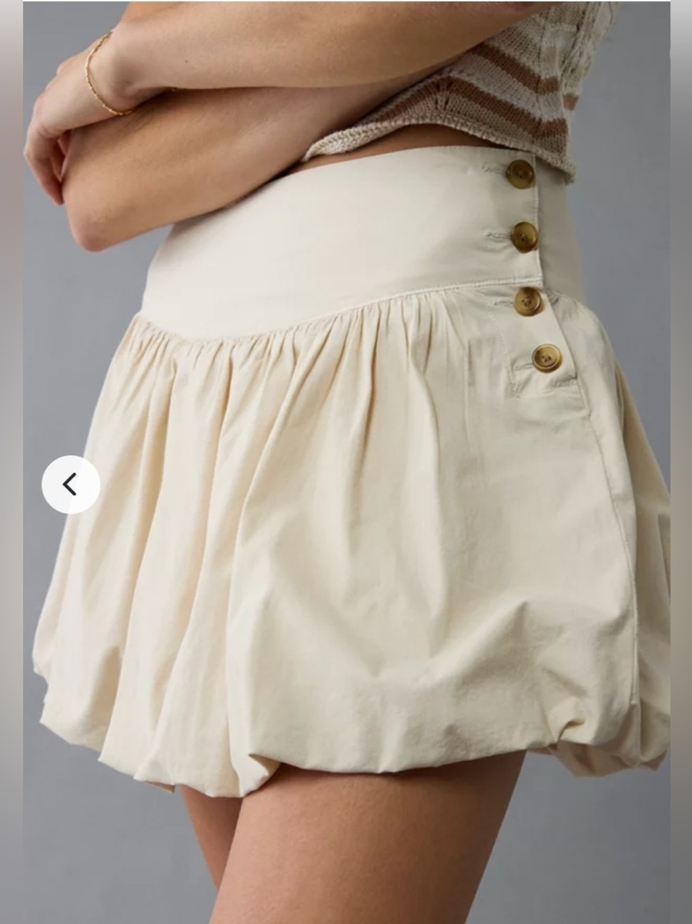 American Eagle Bubble Hem Mini Skirt